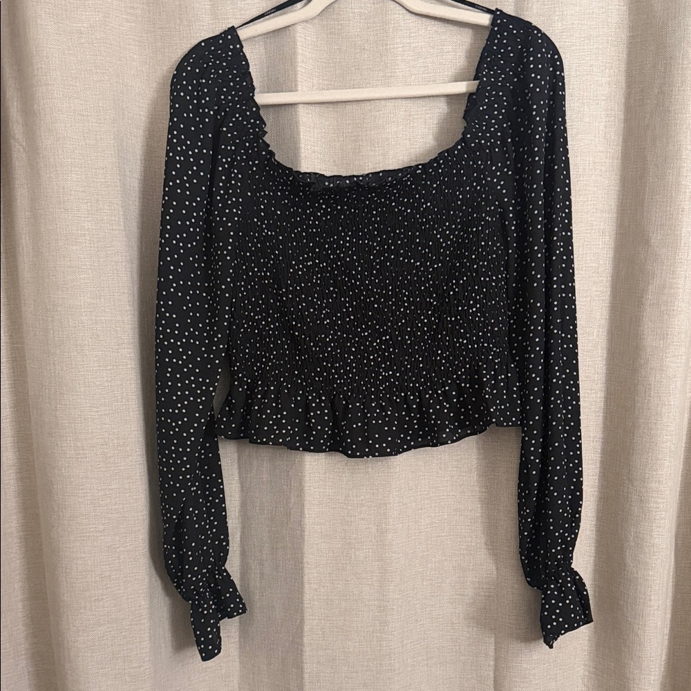 Forever 21 Black and White Polka Dot Blouse